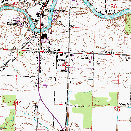 Topographic Map of Michigan Military and Space Musuem, MI