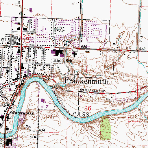 Topographic Map of Memorial Park, MI
