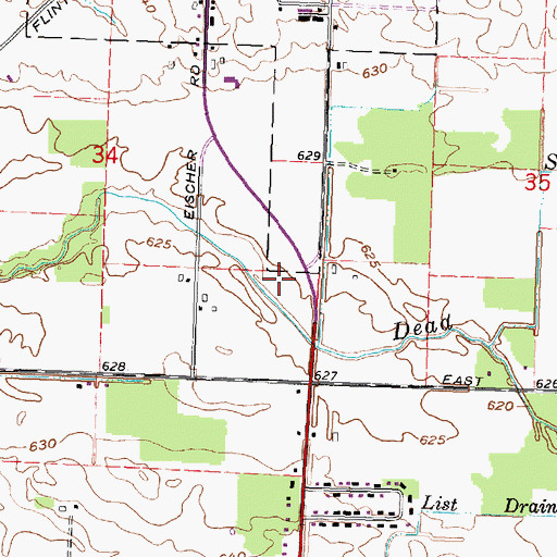 Topographic Map of Cross Park, MI