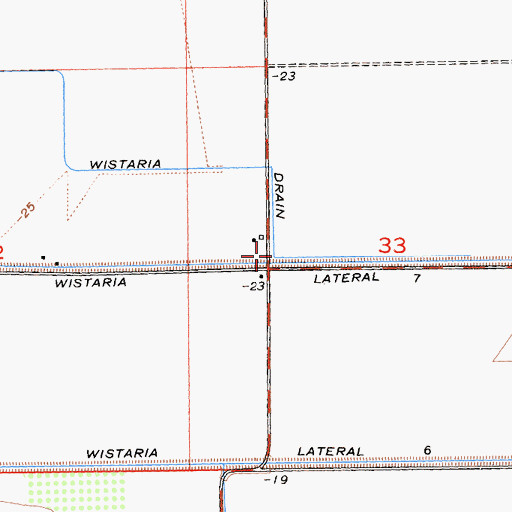 Topographic Map of Wistaria Lateral Seven, CA