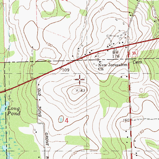 Topographic Map of Windy Hill Farm, FL