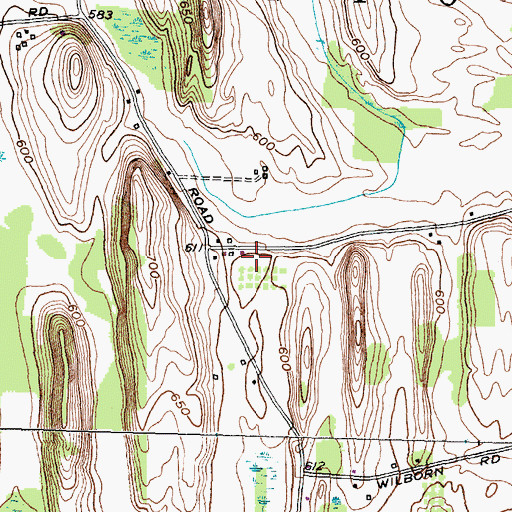 Topographic Map of Sheldon Farm, NY