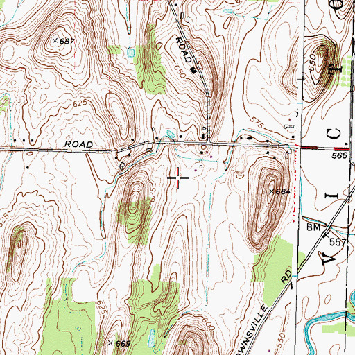 Topographic Map of Sugar Hill Farm, NY