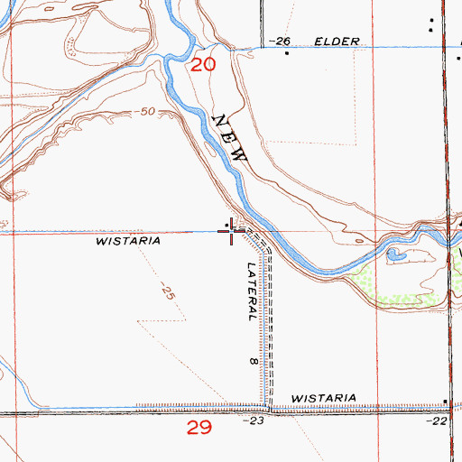 Topographic Map of Wistaria Lateral Eight, CA