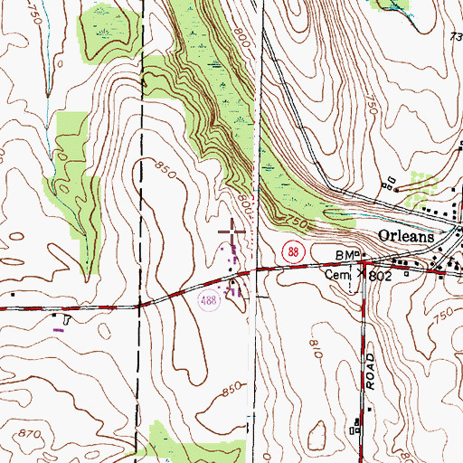 Topographic Map of Half Dutch Farm, NY