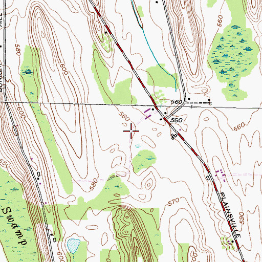 Topographic Map of Will-O-Crest Farms, NY