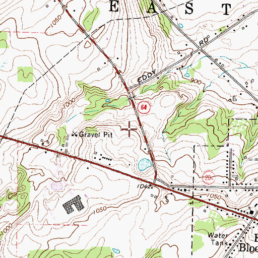 Topographic Map of Sullivans Farm, NY