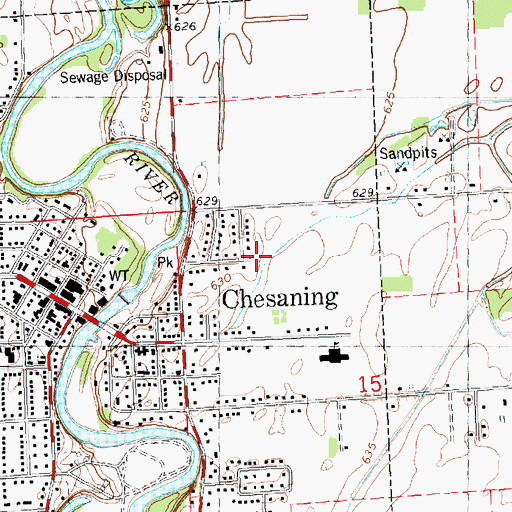 Topographic Map of Zion Evangelical School, MI