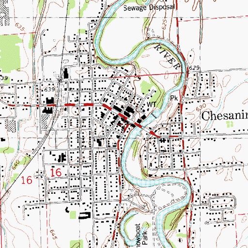 Topographic Map of Saint Mary's Clinic, MI