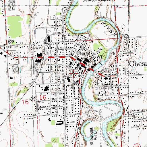 Topographic Map of Chesaning Family Medicine, MI