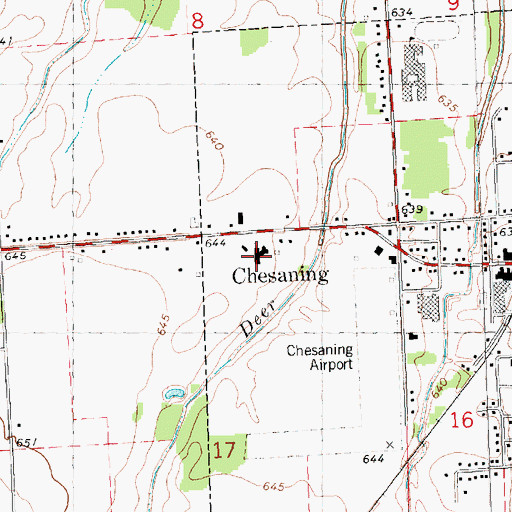 Topographic Map of Trinity United Methodist Church, MI