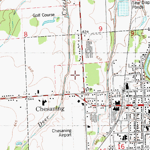 Topographic Map of Chesaning Middle School, MI