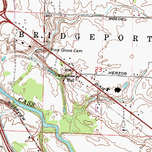 Topographic Map of United Pentecostal Church, MI