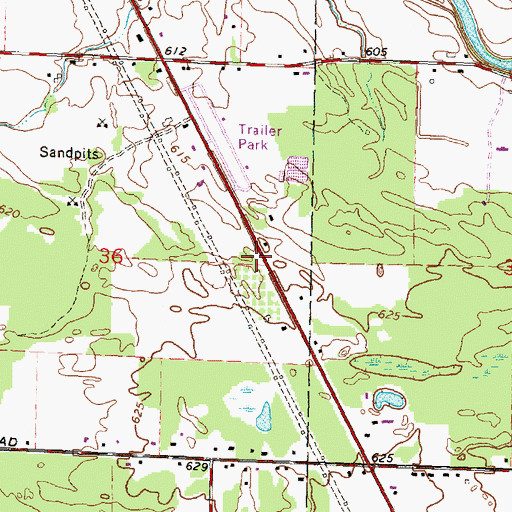Topographic Map of Bridgeport Jehovah's Witnesses, MI