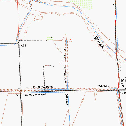 Topographic Map of Woodbine Lateral Eight, CA