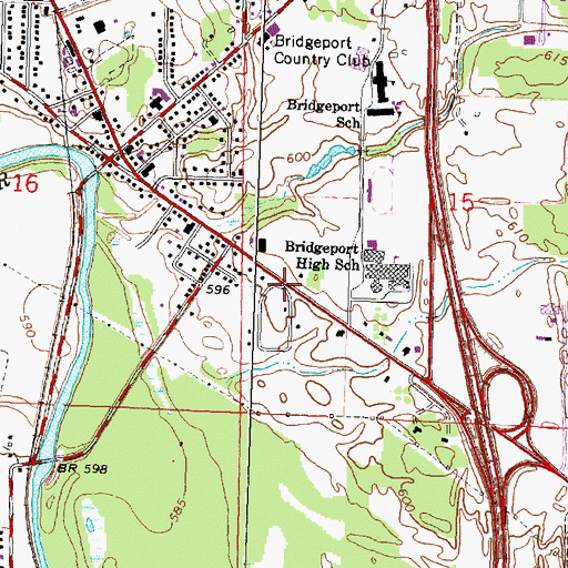 Topographic Map of Bridgeport Community Health Care Clinic, MI