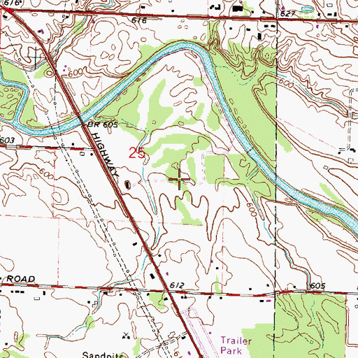 Topographic Map of Green Acres Golf Course, MI
