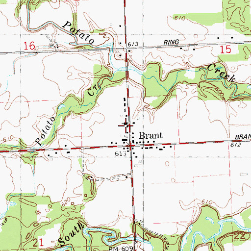 Topographic Map of United Methodist Church, MI