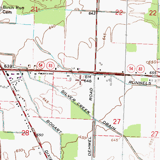 Topographic Map of Saint Mary's Medical Center, MI