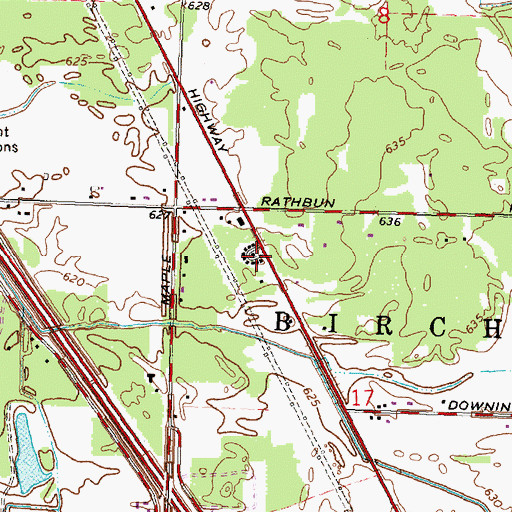 Topographic Map of Winter's Motor Court, MI