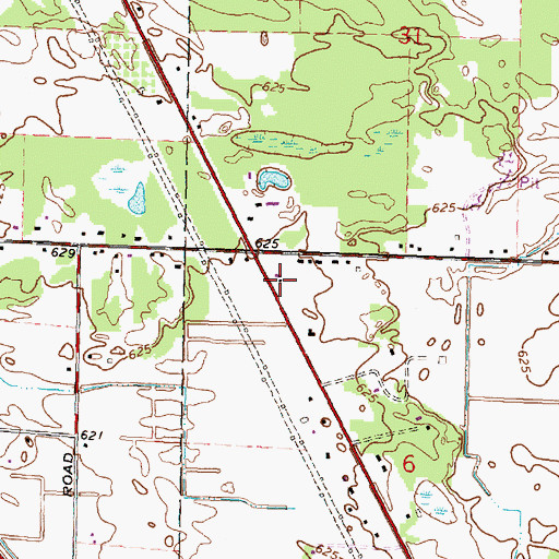 Topographic Map of Agape Faith Fellowship, MI