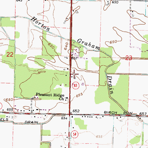 Topographic Map of Wilderness Trails Animal Park, MI