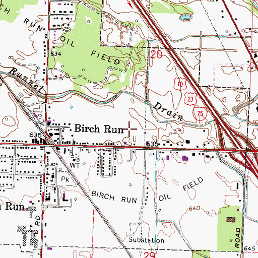Topographic Map of Fleschner Memorial Library, MI