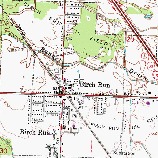 Topographic Map of Marshall Greene Middle School, MI