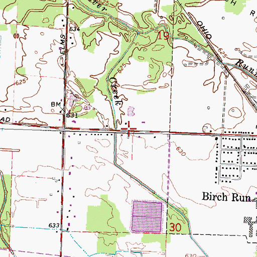 Topographic Map of Pierce Cemetery, MI
