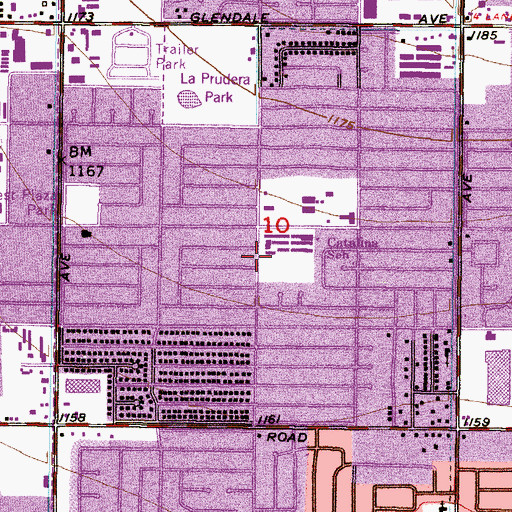 Topographic Map of Catalina Ventura School, AZ