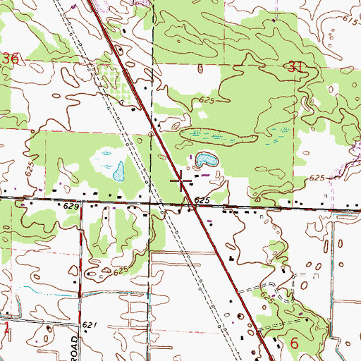 Topographic Map of Mount Olivet Methodist Cemetery, MI