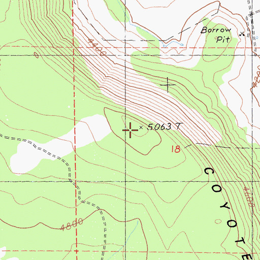 Topographic Map of Coyote Ridge, CA