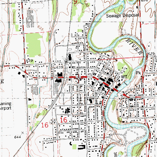 Topographic Map of George Nason House Historical Marker, MI
