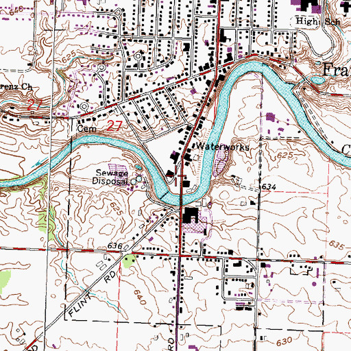 Topographic Map of Michigan's German Settlers Historical Marker, MI
