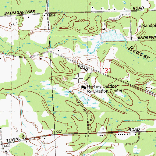 Topographic Map of Coal Mine Number Eight Historical Marker, MI