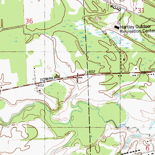 Topographic Map of Fowler Schoolhouse Historical Marker, MI