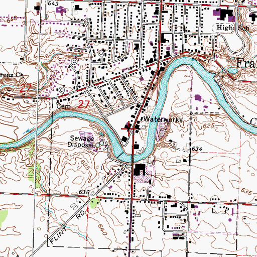 Topographic Map of Zehnders Restaurant Historical Marker, MI