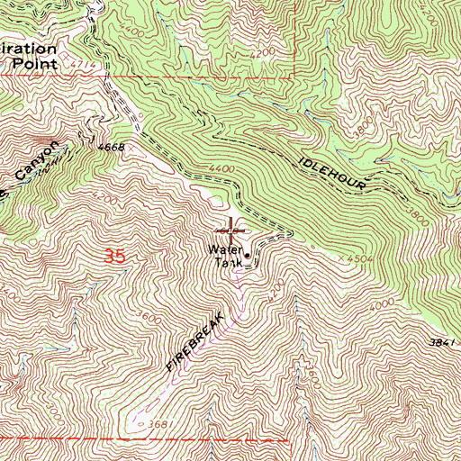 Topographic Map of Muir Peak, CA