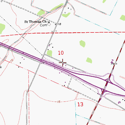 Topographic Map of Caneview Elementary School, LA