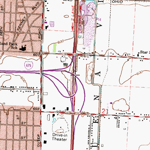 Topographic Map of Interchange 150, MI