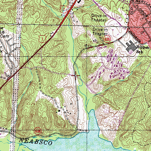 Topographic Map of Rippon Landing, VA