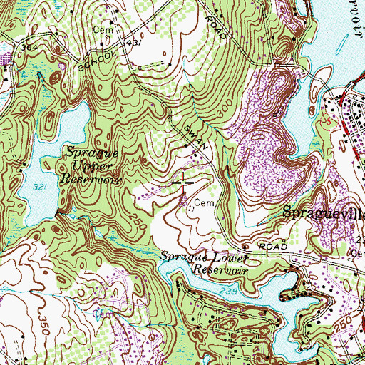 Topographic Map of Matteo's Farm, RI