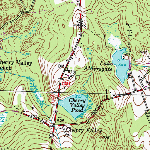 Topographic Map of Snowhurst Farms, RI