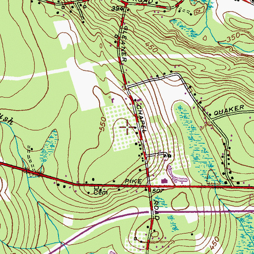 Topographic Map of Sunset Orchards, RI