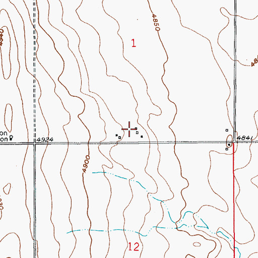 Topographic Map of Cooksey Farms, CO