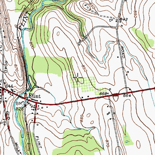 Topographic Map of Amberg Wine Cellars, NY