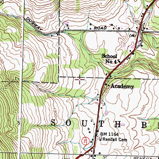Topographic Map of Randall-Standish Vineyards, NY