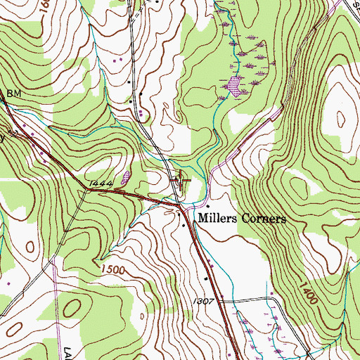 Topographic Map of Carter School House Cemetery, NY