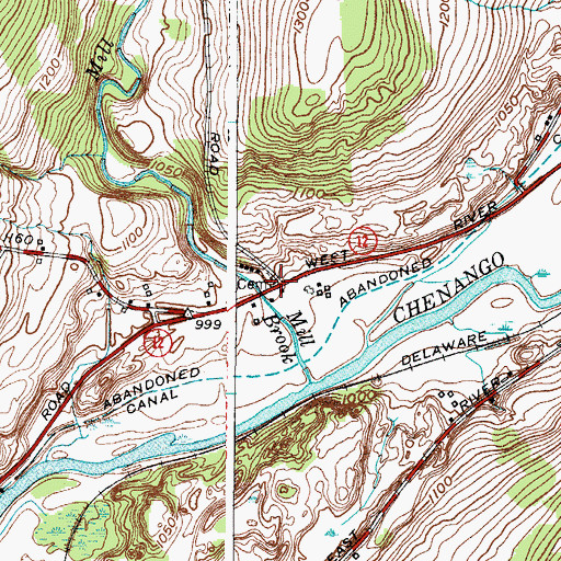 Topographic Map of Millbrook Cemetery, NY