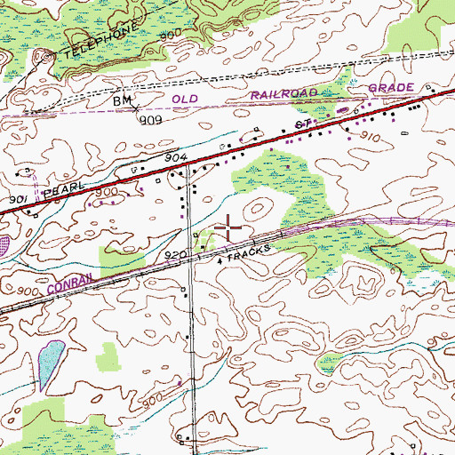 Topographic Map of Misty Mountain Farm, NY